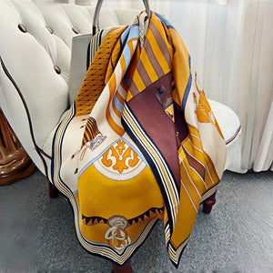 MaraSilk Pure Mulberry Silk Scarf - Square Crepe Satin MS384