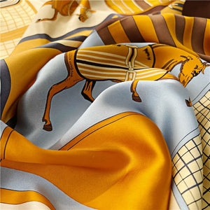 MaraSilk Pure Mulberry Silk Scarf - Square Crepe Satin MS384