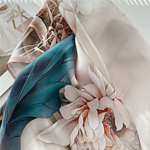 MaraSilk Pure Mulberry Silk Scarf - Square Crepe Satin MS385