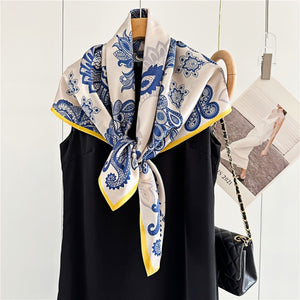 MaraSilk Pure Mulberry Silk Scarf - Square Crepe Satin MS389