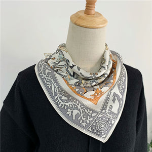 MaraSilk Pure Mulberry Silk Scarf Square Crepe Satin MS39-3