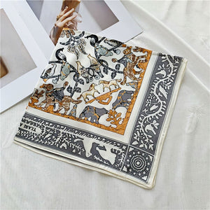 MaraSilk Pure Mulberry Silk Scarf Square Crepe Satin MS39-4