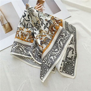 MaraSilk Pure Mulberry Silk Scarf Square Crepe Satin MS39-5