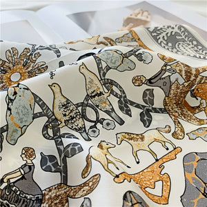 MaraSilk Pure Mulberry Silk Scarf Square Crepe Satin MS39-9