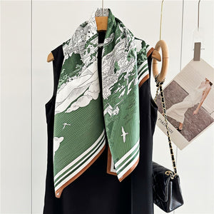 MaraSilk Pure Mulberry Silk Scarf - Square Crepe Satin MS390