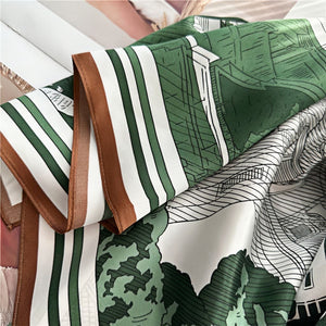 MaraSilk Pure Mulberry Silk Scarf - Square Crepe Satin MS390