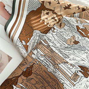 MaraSilk Pure Mulberry Silk Scarf - Square Crepe Satin MS390