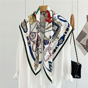 MaraSilk Pure Mulberry Silk Scarf - Square Crepe Satin MS391