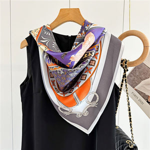 MaraSilk Pure Mulberry Silk Scarf - Square Crepe Satin MS392