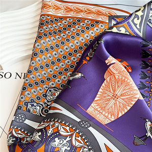 MaraSilk Pure Mulberry Silk Scarf - Square Crepe Satin MS392