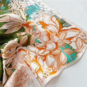 MaraSilk Pure Mulberry Silk Scarf - Square Crepe Satin MS393