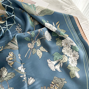 MaraSilk Pure Mulberry Silk Scarf - Square Crepe Satin MS394