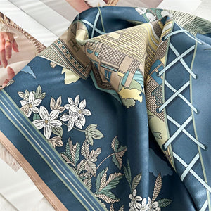 MaraSilk Pure Mulberry Silk Scarf - Square Crepe Satin MS394