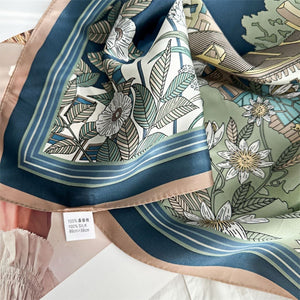 MaraSilk Pure Mulberry Silk Scarf - Square Crepe Satin MS394