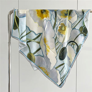 MaraSilk Pure Mulberry Silk Scarf - Square Crepe Satin MS395