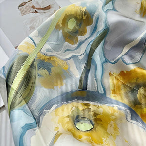 MaraSilk Pure Mulberry Silk Scarf - Square Crepe Satin MS395