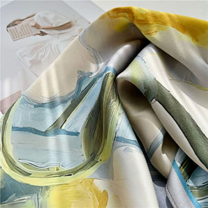 MaraSilk Pure Mulberry Silk Scarf - Square Crepe Satin MS395