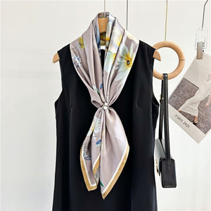 MaraSilk Pure Mulberry Silk Scarf - Square Crepe Satin MS396