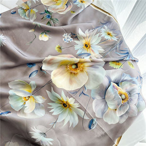 MaraSilk Pure Mulberry Silk Scarf - Square Crepe Satin MS396