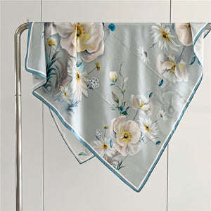 MaraSilk Pure Mulberry Silk Scarf - Square Crepe Satin MS396