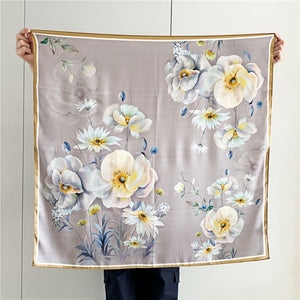 MaraSilk Pure Mulberry Silk Scarf - Square Crepe Satin MS396 34" x 34" MS39602