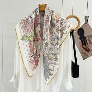 MaraSilk Pure Mulberry Silk Scarf - Square Crepe Satin MS397