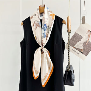 MaraSilk Pure Mulberry Silk Scarf - Square Crepe Satin MS398