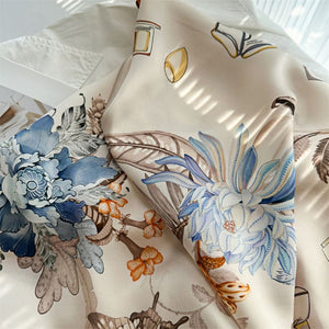 MaraSilk Pure Mulberry Silk Scarf - Square Crepe Satin MS398