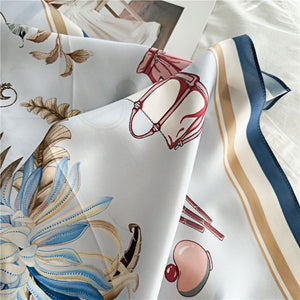 MaraSilk Pure Mulberry Silk Scarf - Square Crepe Satin MS398