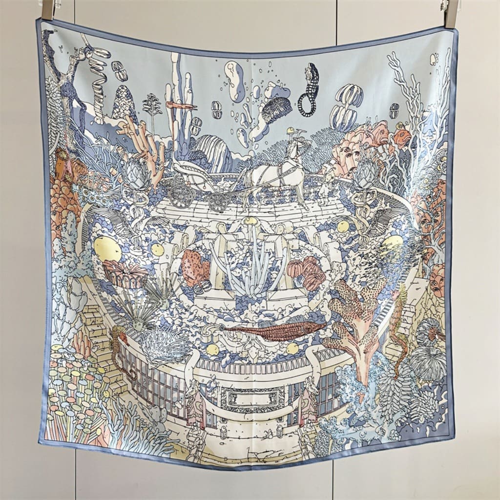 MaraSilk Pure Mulberry Silk Scarf - Square Crepe Satin MS399 34" x 34" MS39901