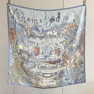 MaraSilk Pure Mulberry Silk Scarf - Square Crepe Satin MS399 34" x 34" MS39901