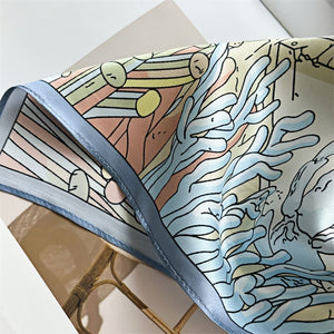 MaraSilk Pure Mulberry Silk Scarf - Square Crepe Satin MS399