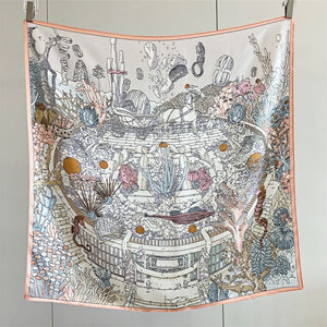 MaraSilk Pure Mulberry Silk Scarf - Square Crepe Satin MS399 34" x 34" MS39902