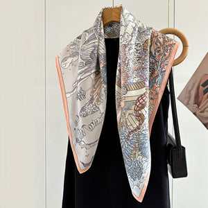 MaraSilk Pure Mulberry Silk Scarf - Square Crepe Satin MS399