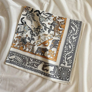 MaraSilk Pure Mulberry Silk Scarf Square Crepe Satin MS40-6