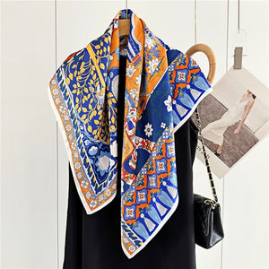 MaraSilk Pure Mulberry Silk Scarf - Square Crepe Satin MS400