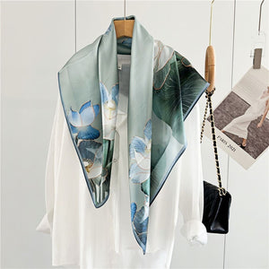 MaraSilk Pure Mulberry Silk Scarf - Square Crepe Satin MS401