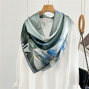 MaraSilk Pure Mulberry Silk Scarf - Square Crepe Satin MS401