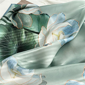 MaraSilk Pure Mulberry Silk Scarf - Square Crepe Satin MS401