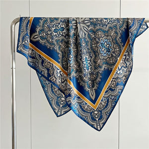 MaraSilk Pure Mulberry Silk Scarf - Square Crepe Satin MS402