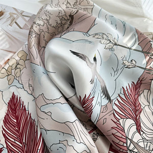 MaraSilk Pure Mulberry Silk Scarf - Square Crepe Satin MS403