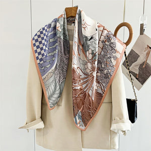 MaraSilk Pure Mulberry Silk Scarf - Square Crepe Satin MS403