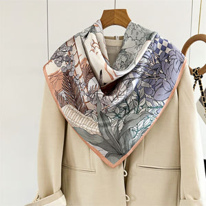 MaraSilk Pure Mulberry Silk Scarf - Square Crepe Satin MS403