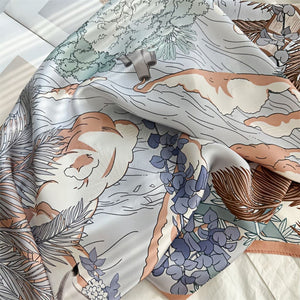 MaraSilk Pure Mulberry Silk Scarf - Square Crepe Satin MS403