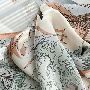 MaraSilk Pure Mulberry Silk Scarf - Square Crepe Satin MS403