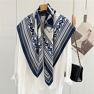 MaraSilk Pure Mulberry Silk Scarf - Square Crepe Satin MS404