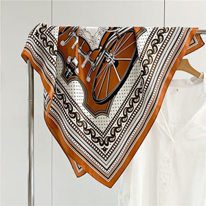 MaraSilk Pure Mulberry Silk Scarf - Square Crepe Satin MS404