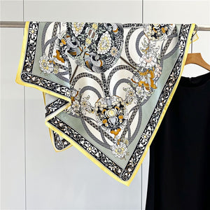 MaraSilk Pure Mulberry Silk Scarf - Square Crepe Satin MS405