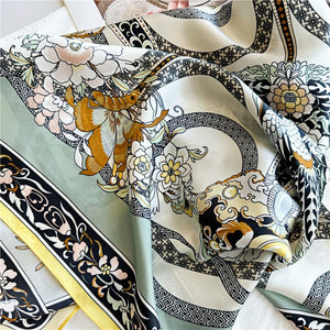 MaraSilk Pure Mulberry Silk Scarf - Square Crepe Satin MS405