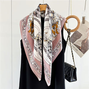 MaraSilk Pure Mulberry Silk Scarf - Square Crepe Satin MS405